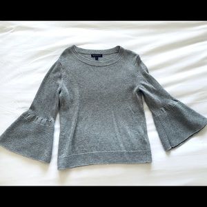 Banana Republic Bell Sleeve Sweater - Gray